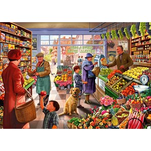 Bluebird Puzzle (70232) - Steve Crisp: "Village Greengrocer" - 1000 pezzi