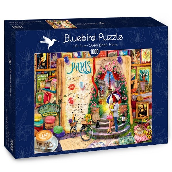Bluebird Puzzle (70239) - Aimee Stewart: "Life is an Open Book Paris" - 1000 pezzi