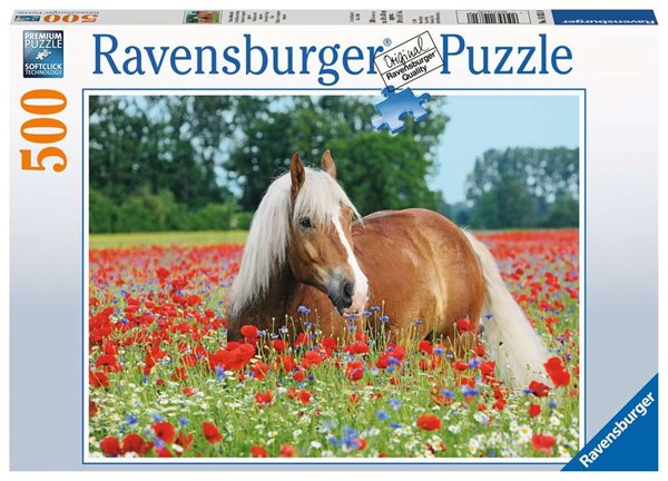 Ravensburger (14831) - "Horse in the Poppy Field" - 500 pezzi