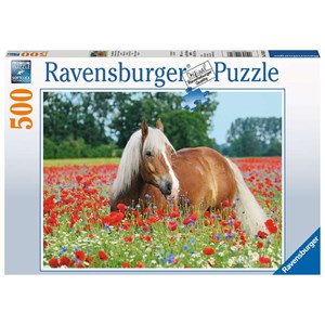 Ravensburger (14831) - "Horse in the Poppy Field" - 500 pezzi