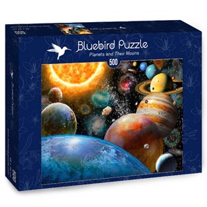 Bluebird Puzzle (70110) - Adrian Chesterman: "Planets and Their Moons" - 500 pezzi