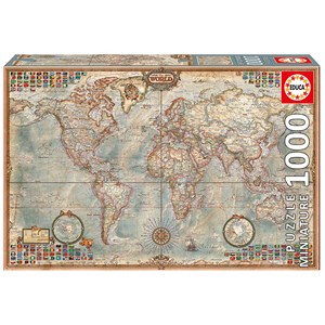 Educa (16764) - "Political Map Of The World" - 1000 pezzi
