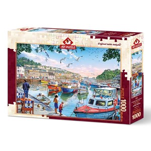 Art Puzzle (4231) - "The Little Fishermen at the Harbour" - 1000 pezzi