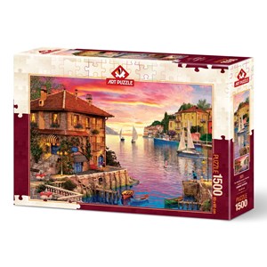 Art Puzzle (5374) - "The Mediterranean Harbour" - 1500 pezzi