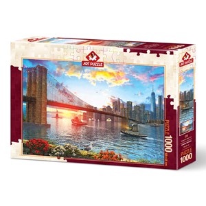 Art Puzzle (5185) - "Sunset on New York" - 1000 pezzi