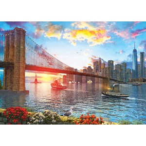 Art Puzzle (5185) - "Sunset on New York" - 1000 pezzi