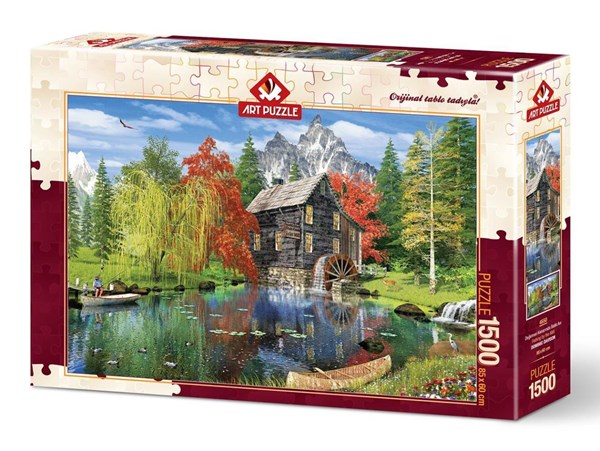 Art Puzzle (4550) - "Fishing by the Mill" - 1500 pezzi