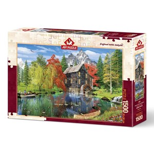 Art Puzzle (4550) - "Fishing by the Mill" - 1500 pezzi