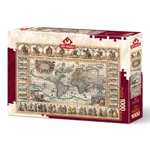 Art Puzzle (4584) - "Ancient World Map" - 1000 pezzi