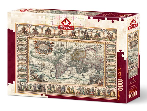 Art Puzzle (4584) - "Ancient World Map" - 1000 pezzi