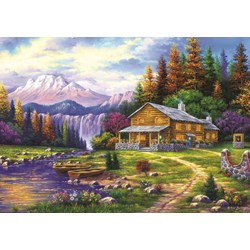 Art Puzzle (4230) - "Sunset on the Mountains" - 1000 pezzi