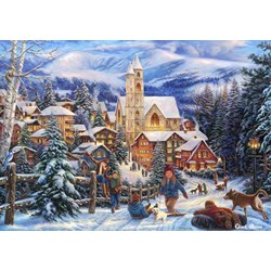 Bluebird Puzzle (70053) - Chuck Pinson: "Sledding To Town" - 1500 pezzi