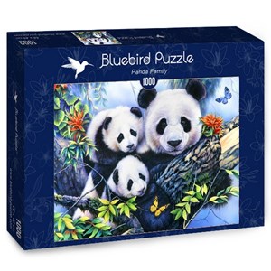 Bluebird Puzzle (70079) - "Panda Family" - 1000 pezzi