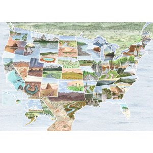 Ravensburger (16453) - "From Sea to Shining Sea" - 1000 pezzi