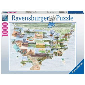 Ravensburger (16453) - "From Sea to Shining Sea" - 1000 pezzi