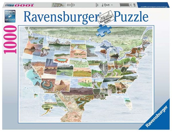 Ravensburger (16453) - "From Sea to Shining Sea" - 1000 pezzi