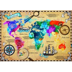 Bluebird Puzzle (70001) - "Colorful World Map" - 2000 pezzi