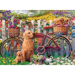 Ravensburger (15036) - "Cute dogs in the garden" - 500 pezzi
