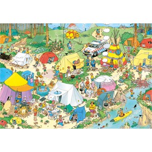 Jumbo (19087) - Jan van Haasteren: "Camping in the Forest" - 2000 pezzi