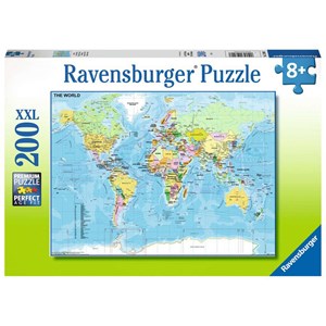 Ravensburger (12890) - "Map of the World" - 200 pezzi