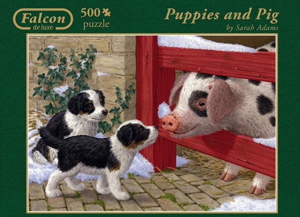 Jumbo (11080) - "Puppies and Pig" - 500 pezzi