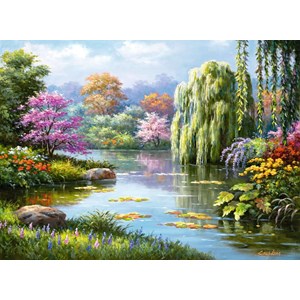 Ravensburger (14827) - "Romantic Pond View" - 500 pezzi