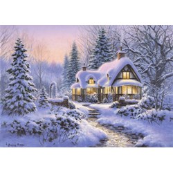 Bluebird Puzzle (70066) - "Winter's Blanket Wouldbie Cottage" - 500 pezzi