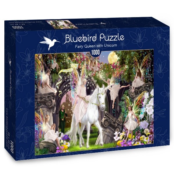 Bluebird Puzzle (70114) - "Fairy Queen with Unicorn" - 1000 pezzi