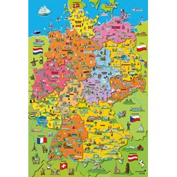 Schmidt Spiele (56312) - "Map of Germany with Pictures" - 200 pezzi