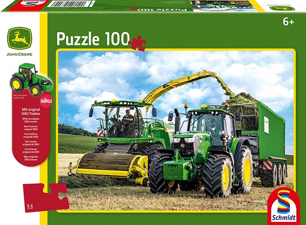 Schmidt Spiele (56315) - "John Deere 649M Tractor with 8500i Harvester" - 100 pezzi