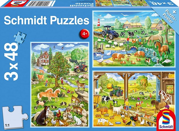 Schmidt Spiele (56353) - "Farmyard" - 48 pezzi