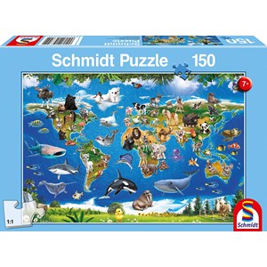Schmidt Spiele (56355) - "Animal World" - 150 pezzi