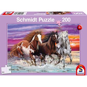 Schmidt Spiele (56356) - "Trio of Wild Horses" - 200 pezzi