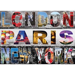 Schmidt Spiele (58348) - "London, Paris, New York" - 1000 pezzi