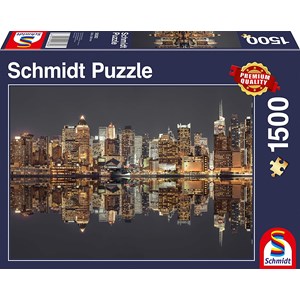 Schmidt Spiele (58382) - "New York Skyline at Night" - 1500 pezzi