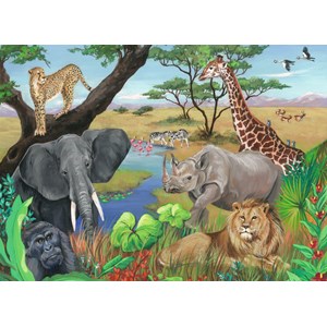 Ravensburger (09600) - "Safari Animals" - 60 pezzi