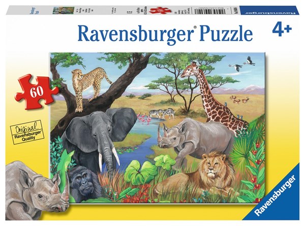 Ravensburger (09600) - "Safari Animals" - 60 pezzi