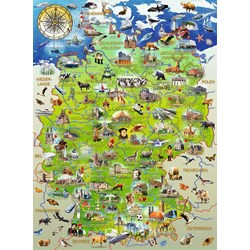 Ravensburger (10049) - "My Map of Germany" - 150 pezzi