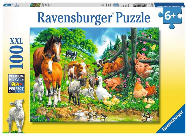 Ravensburger (10689) - "Animal Get Together" - 100 pezzi