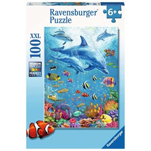 Ravensburger (12889) - "Pod of Dolphins" - 100 pezzi