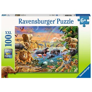 Ravensburger (12910) - "Savannah Jungle Waterhole" - 100 pezzi