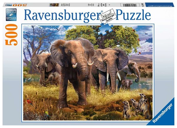 Ravensburger (15040) - "Elephants" - 500 pezzi
