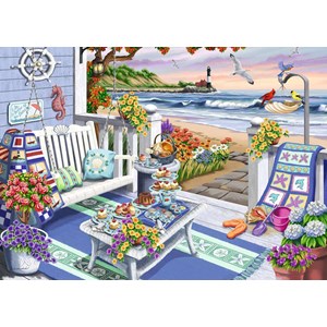 Ravensburger (16437) - "Cozy Series, Seaside Sunshine" - 300 pezzi