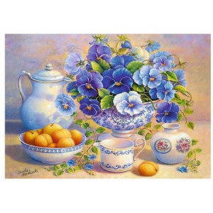 Trefl (10466) - "Blue Bouquet" - 1000 pezzi