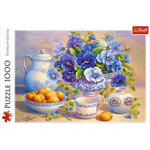 Trefl (10466) - "Blue Bouquet" - 1000 pezzi