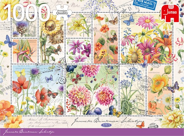 Jumbo (18812) - Janneke Brinkman: "Flower Stamps Summer" - 1000 pezzi