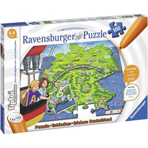 Ravensburger (00831) - "Tiptoi, Puzzlen, Entdecken, Erleben, Deutschland" - 100 pezzi