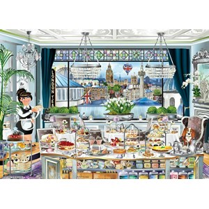 Ravensburger (13985) - "London Tea Party" - 1000 pezzi