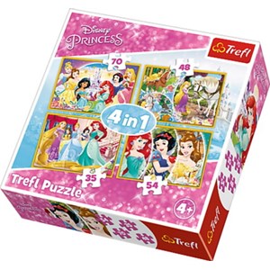 Trefl (34309) - "Happy Day of Princesses" - 35 48 54 70 pezzi
