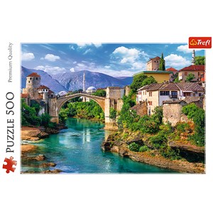 Trefl (37333) - "Old Bridge in Mostar, Bosnia and Herzegovina" - 500 pezzi
